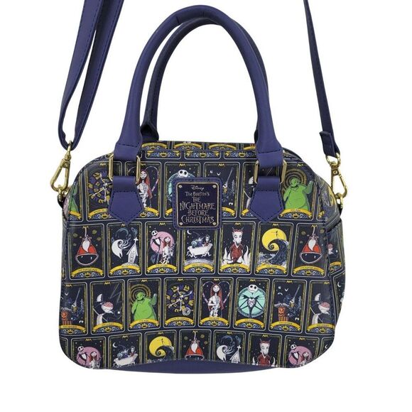 Disney Loungefly Nightmare Before Christmas Tarot Cards Top Handle Crossbody Bag - Picture 1 of 12